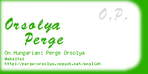 orsolya perge business card